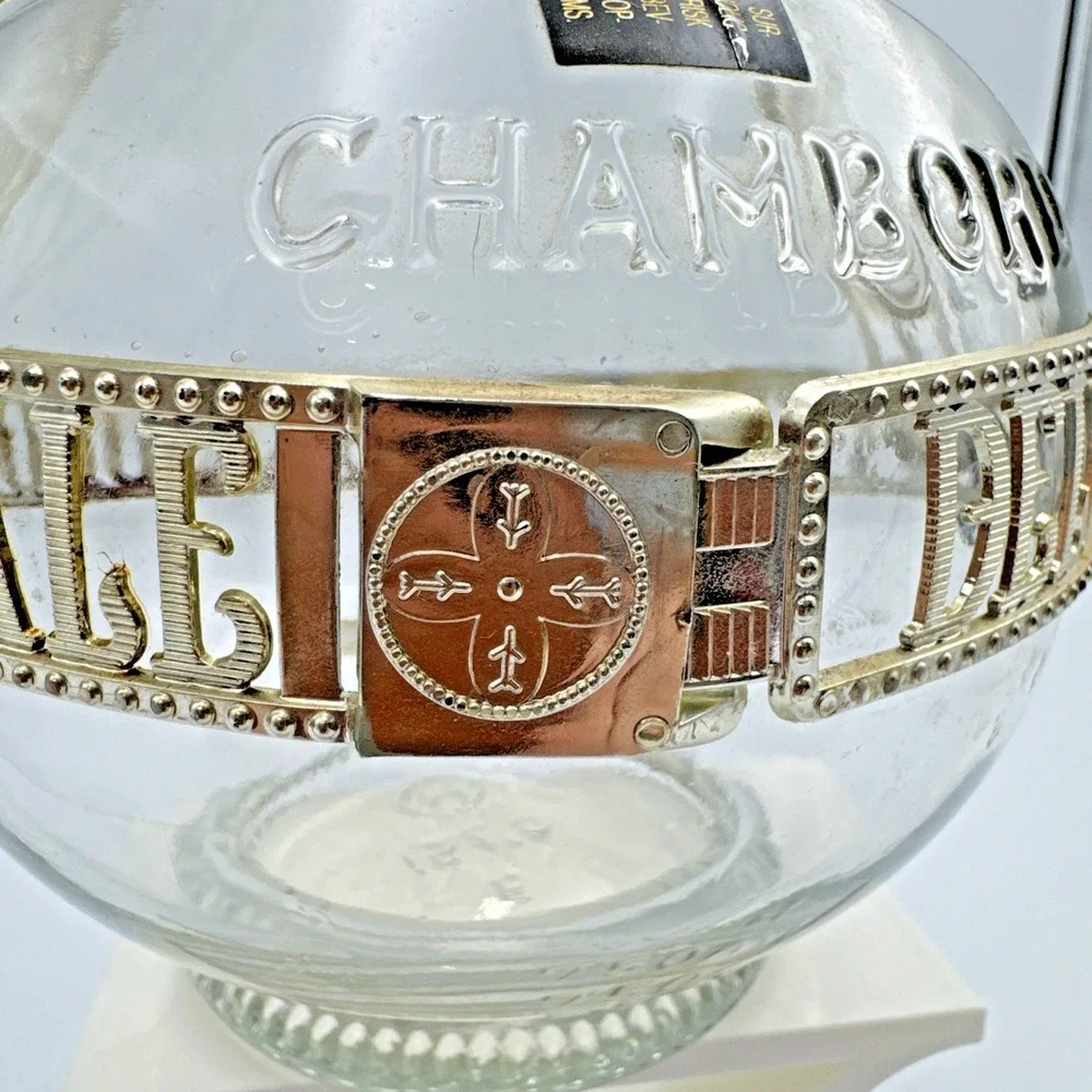 Vintage Empty Royale‎ Deluxe Chambord Liqueur Decanter Bottle Crown